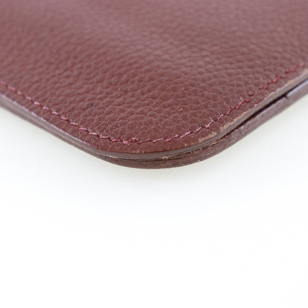Hermes Dogon Duo Combined Wallet Leather, BURGUNDY, LEATHER, Wallets