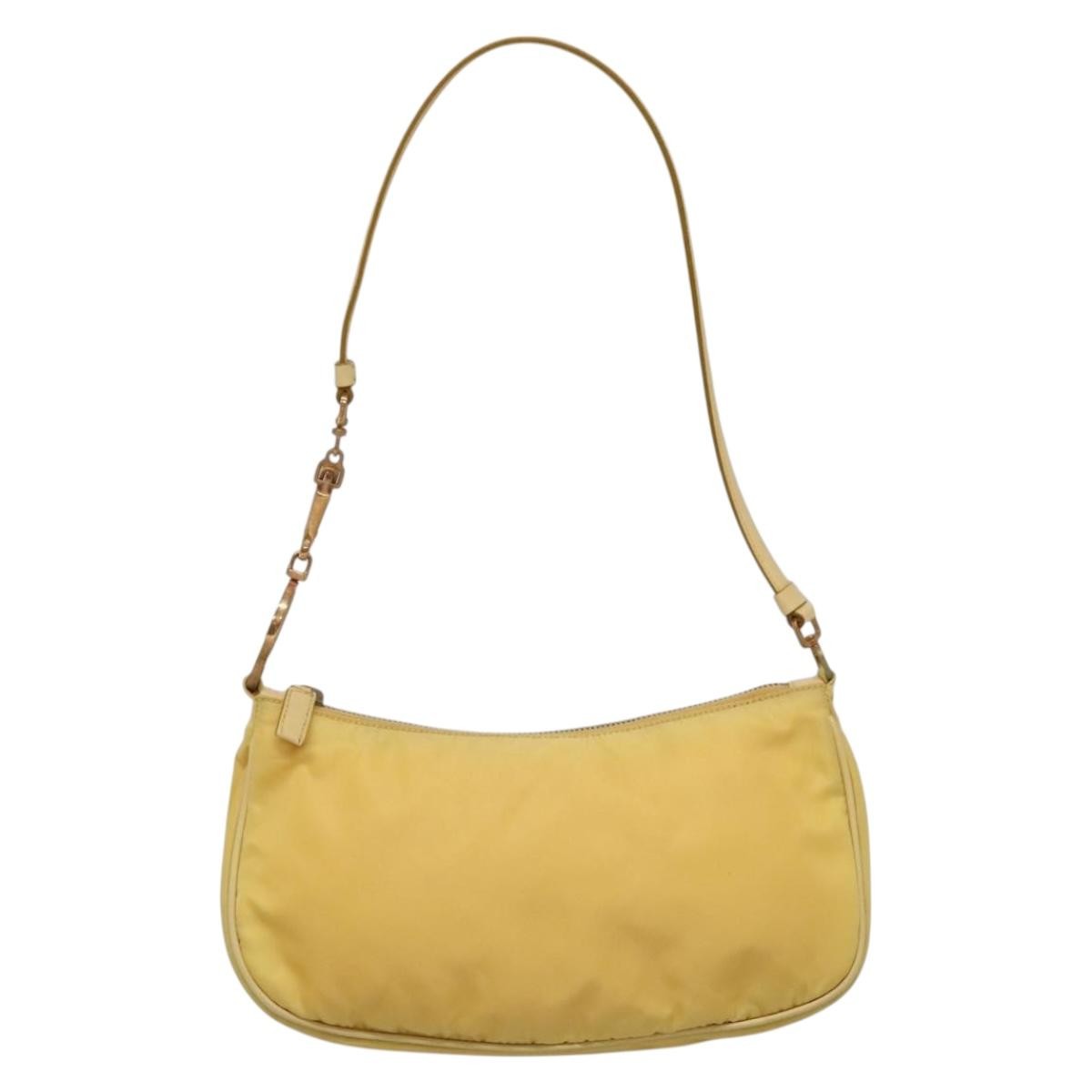 Prada Vintage Shoulder Bag Tessuto, YELLOW, NYLON, Shoulder bag