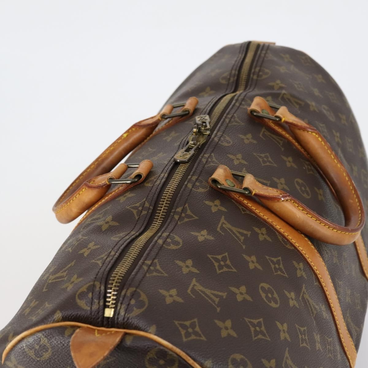 Louis Vuitton Keepall Bag Monogram Canvas, BROWN, CANVAS, Travel bag