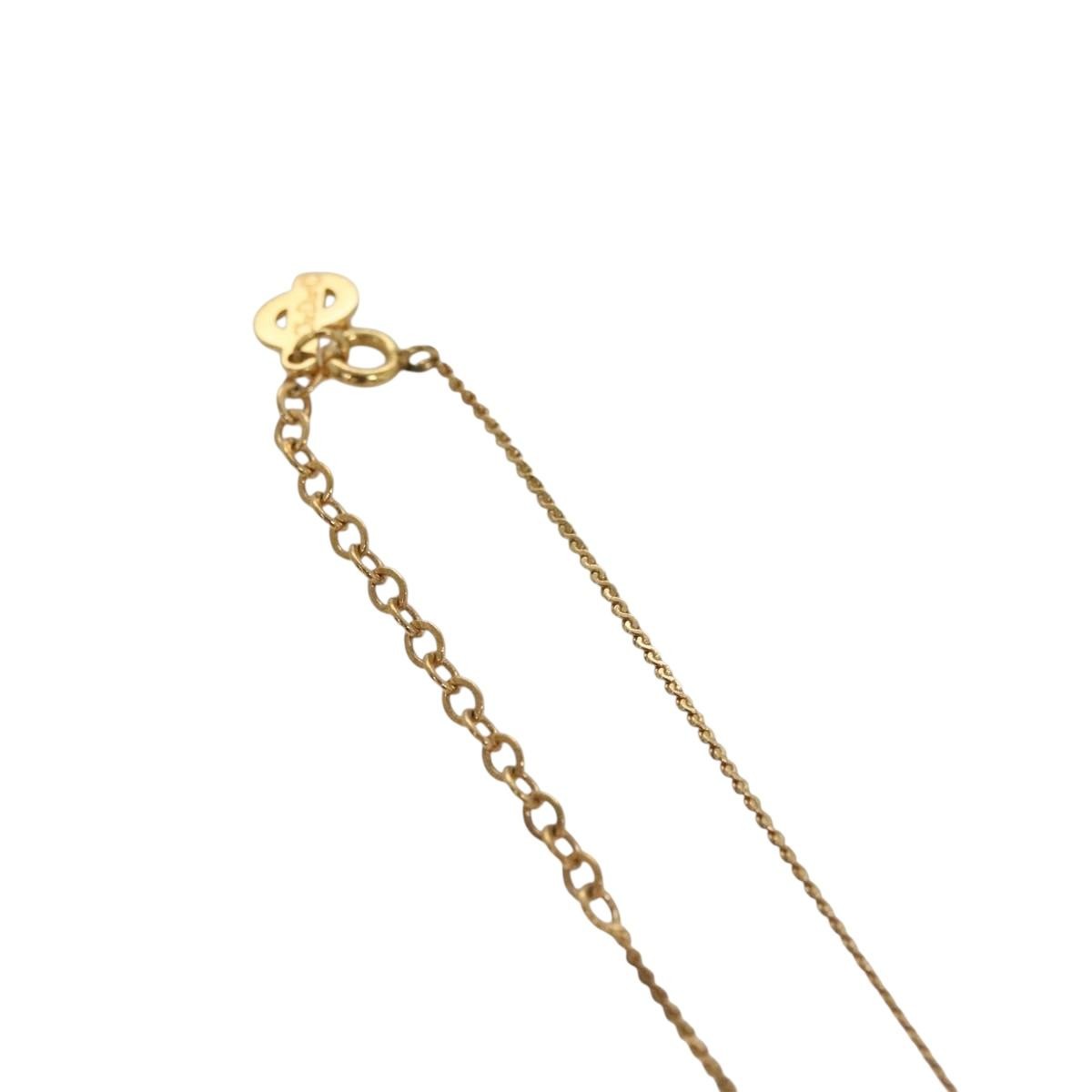 Christian Dior CD Pendant Necklace Metal, GOLD, METAL, Necklace