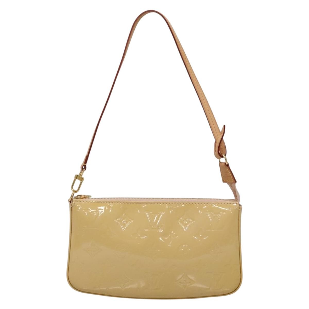 Louis Vuitton Pochette Accessoires NM Monogram Vernis, BEIGE, PATENT_LEATHER, Clutche & pouche