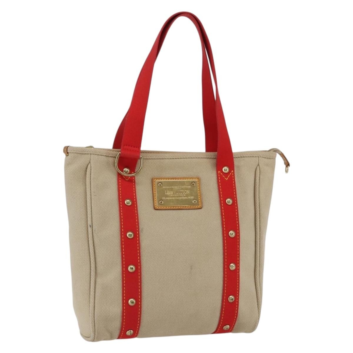 Louis Vuitton Antigua Tote Canvas, BEIGE, CANVAS, Tote bag