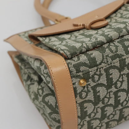Christian Dior Vintage Trotter Double Pocket Tote Diorissimo Canvas, KHAKI, CANVAS, Tote bag
