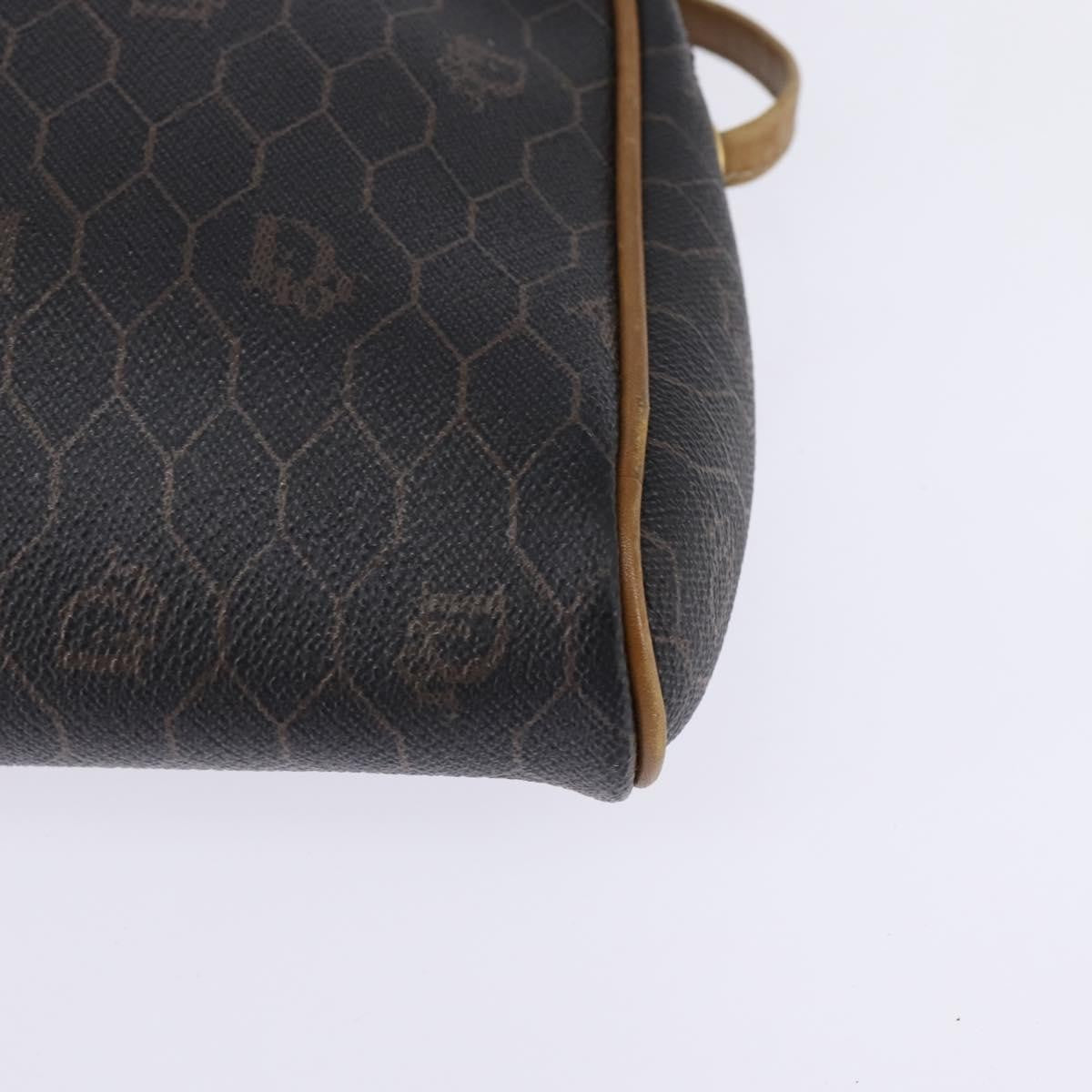 Christian Dior Vintage Honeycomb Shoulder Bag Canvas, BLACK, CANVAS, Shoulder bag