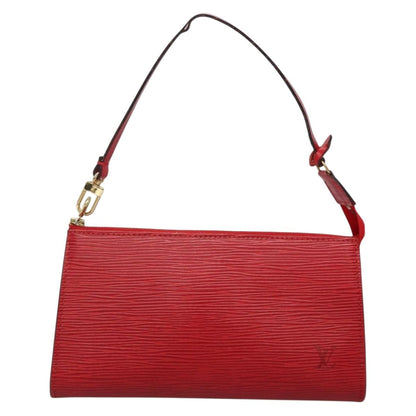 Louis Vuitton Pochette Accessoires Epi Leather, RED, LEATHER, Clutche & pouche