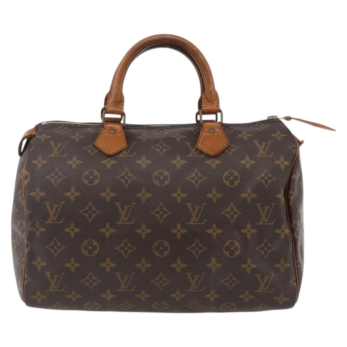 Louis Vuitton Speedy Handbag Monogram Canvas, BROWN, CANVAS, Handbag