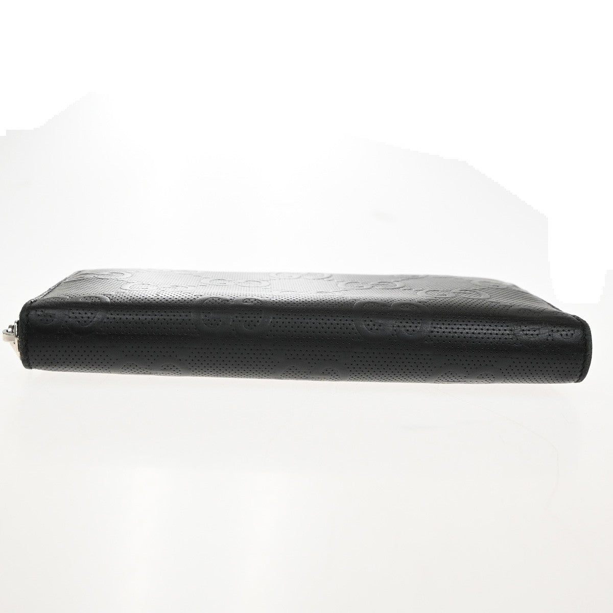 Gucci Signature Zip Around Wallet Guccissima Leather, BLACK, LEATHER, Wallets