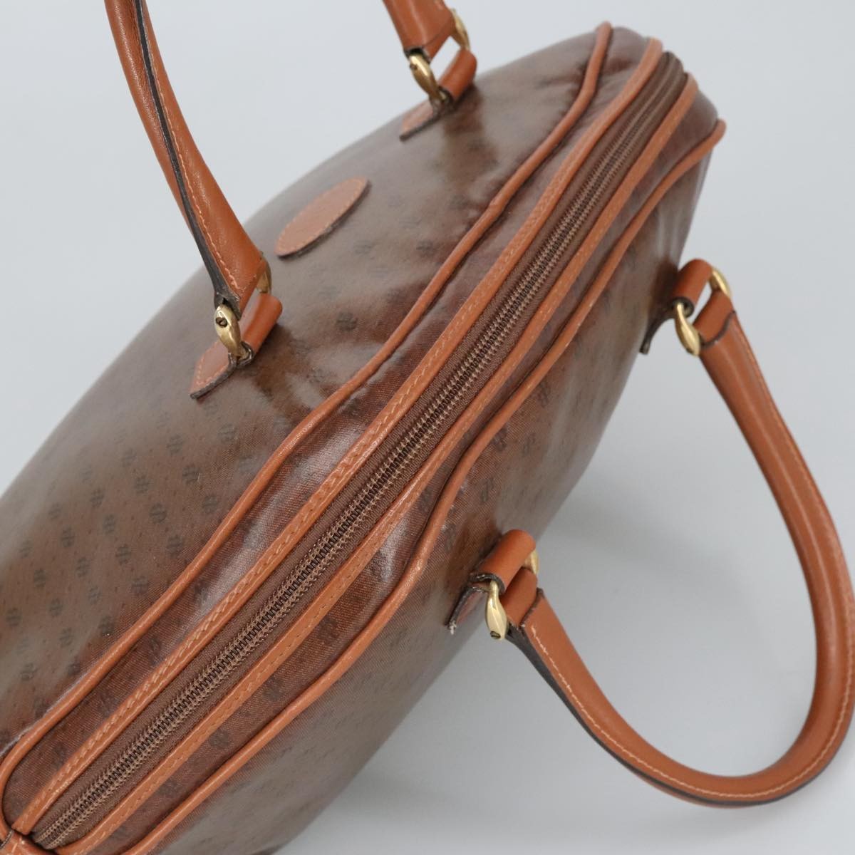 Bally Vintage Tote Bag Canvas, BROWN, CANVAS, Tote bag
