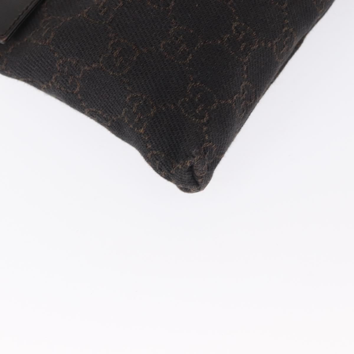 Gucci Vintage Double Belt Bag GG Canvas with Leather, BROWN, CANVAS, Clutche & pouche
