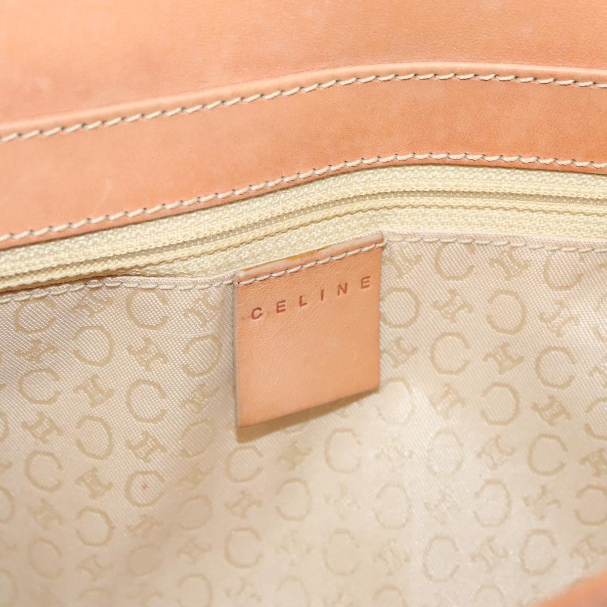 Celine Vintage Macadam Shoulder Bag Canvas and Leather, PINK, CANVAS, Shoulder bag
