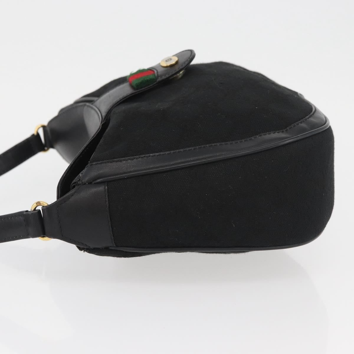 Gucci Sherry line shoulder bag Canvas, Black, Canvas, Shoulder Bag