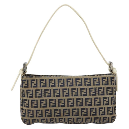 Fendi Pochette Shoulder Bag Zucchino Canvas, NAVY, CANVAS, Clutche & pouche