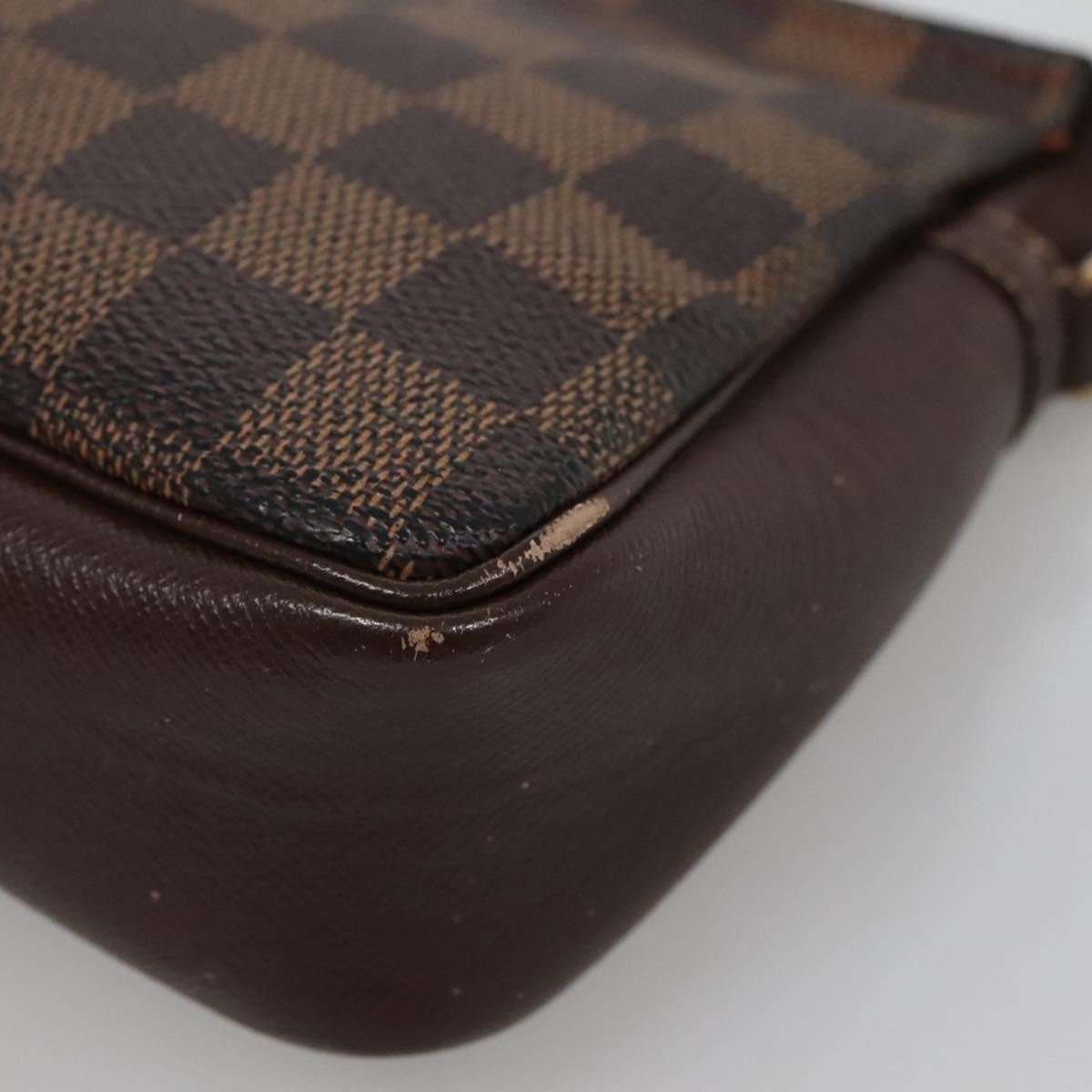 Louis Vuitton Trousse Make Up Bag Damier, BROWN, CANVAS, Clutche & pouche