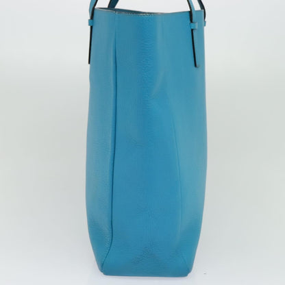 Burberry Tote Leather, BLUE, LEATHER, Tote bag