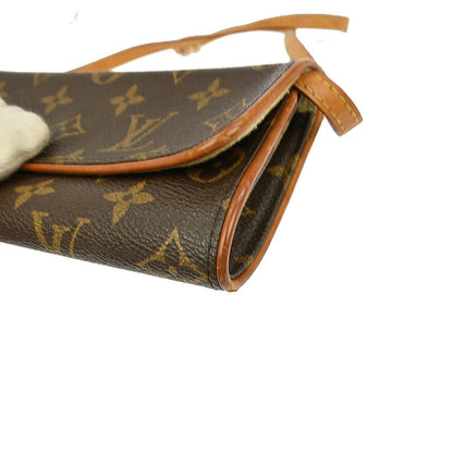 Louis Vuitton Twin Handbag Monogram Canvas, BROWN, CANVAS, Clutche & pouche