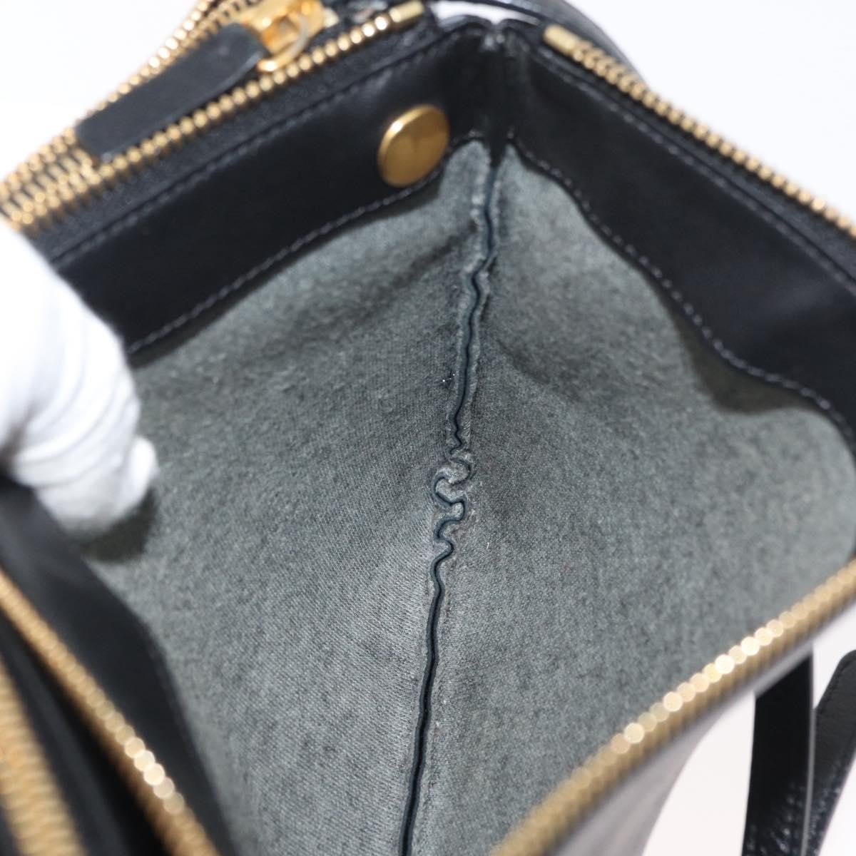 Celine Trio Crossbody Bag Leather, Black, Leather, Shoulder Bag