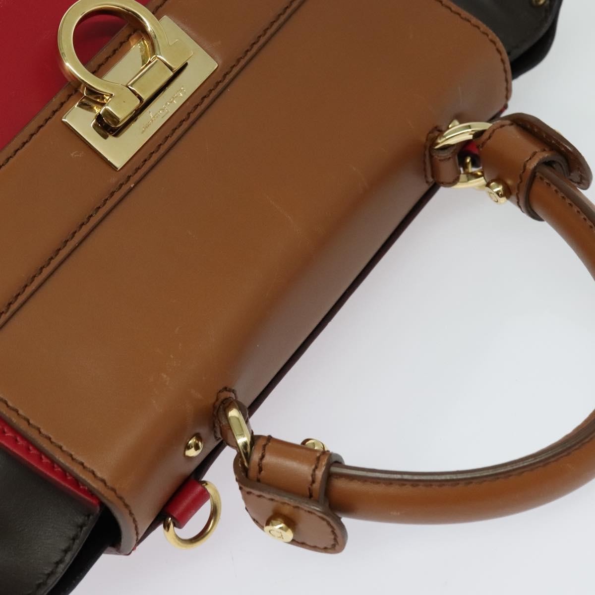 Salvatore Ferragamo Sofia Satchel Leather, RED, LEATHER, Handbag