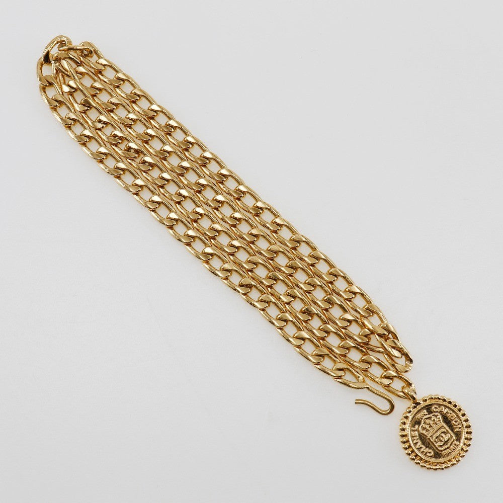 Chanel Vintage Medallion Chain Belt Metal, GOLD, GOLD_PLATED, Belts
