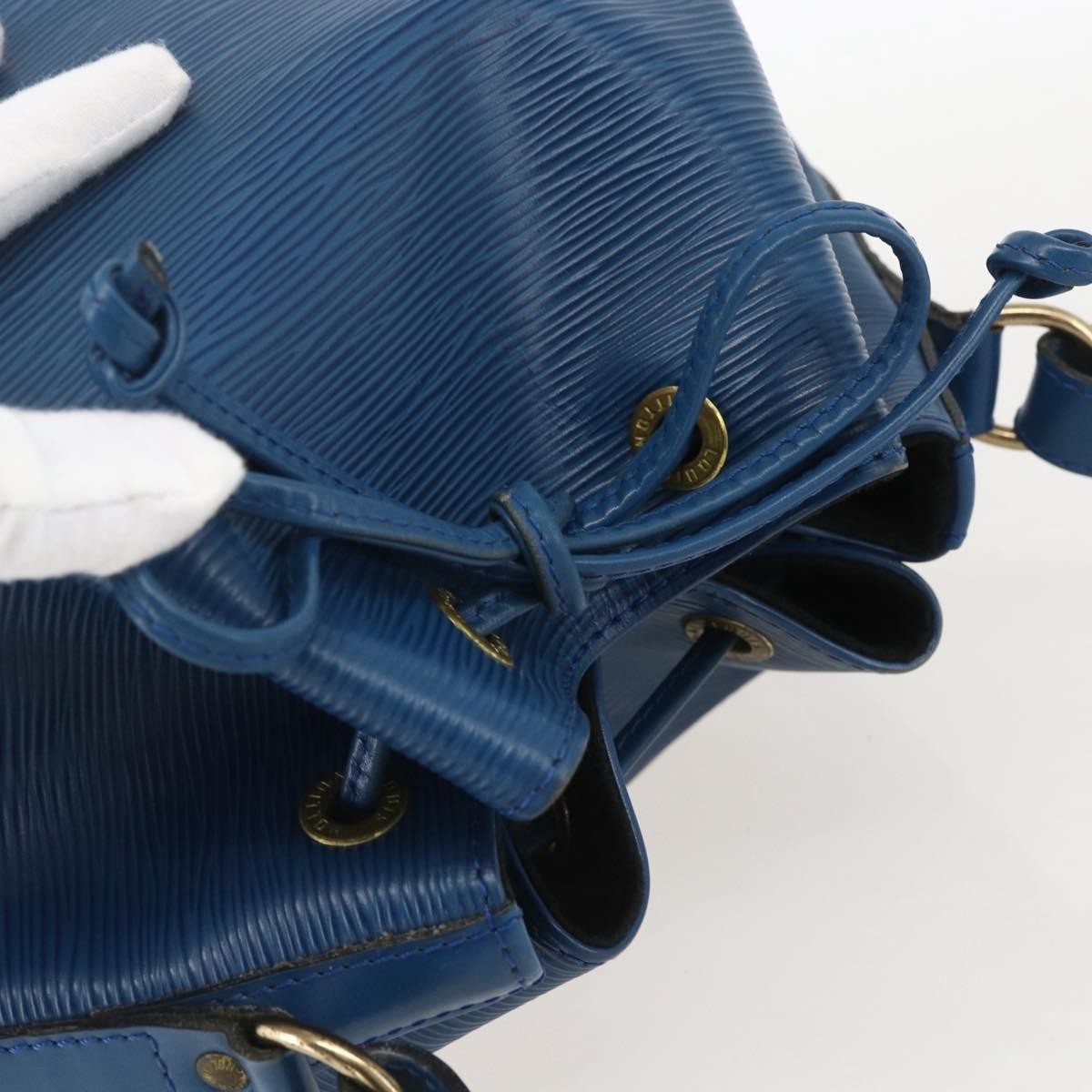 Louis Vuitton Petit Noe Handbag Epi Leather, BLUE, LEATHER, Shoulder bag