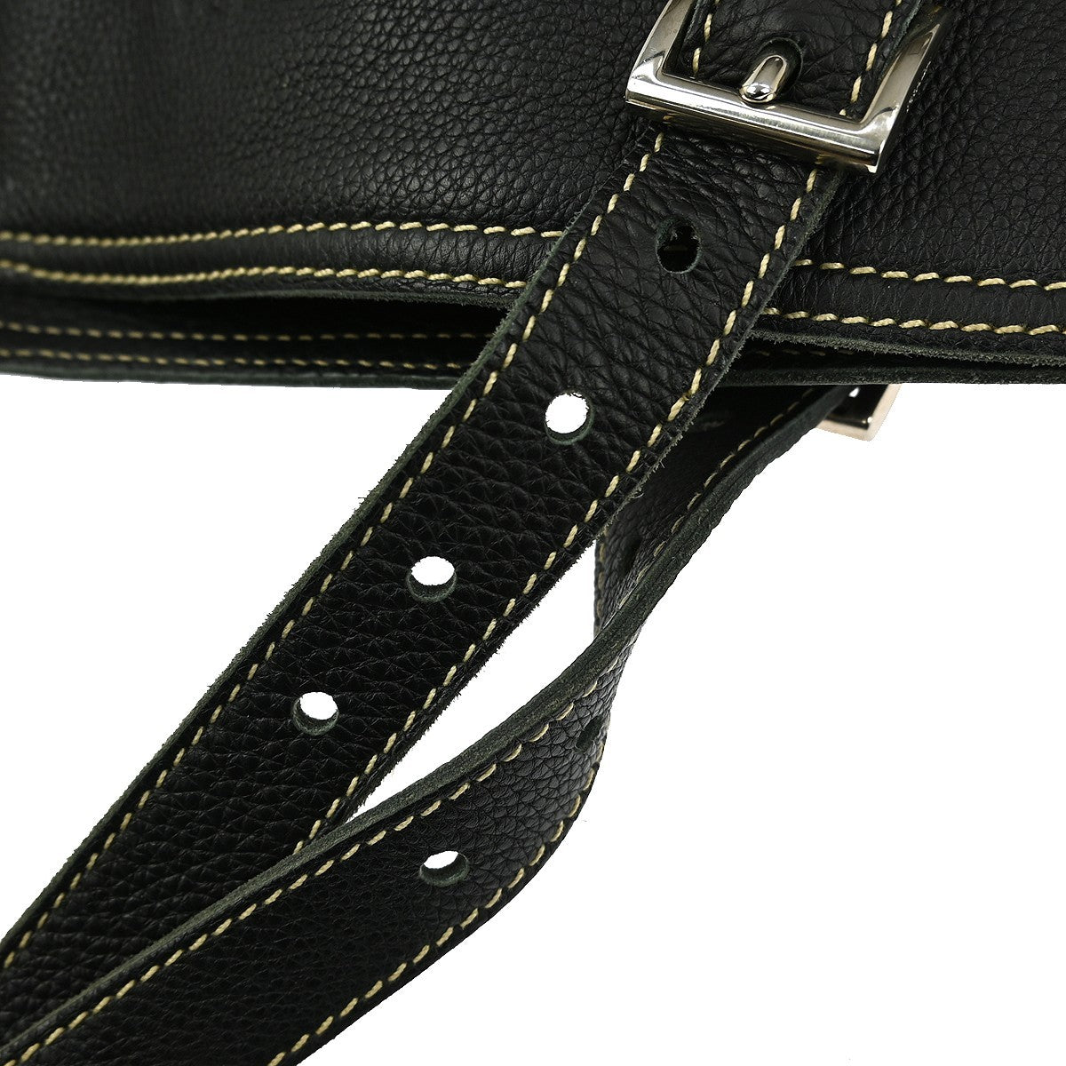 Prada Vintage Tote Leather, BLACK, LEATHER, Tote bag