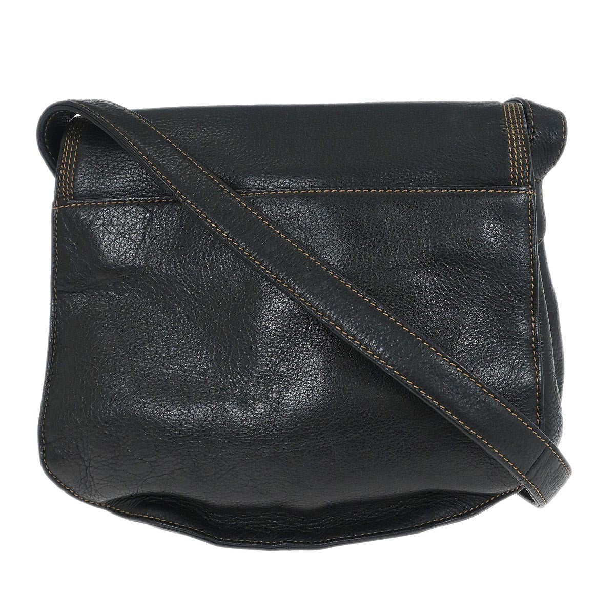 Loewe Anagram Shoulder Bag Leather, Navy, Leather, Shoulder Bag
