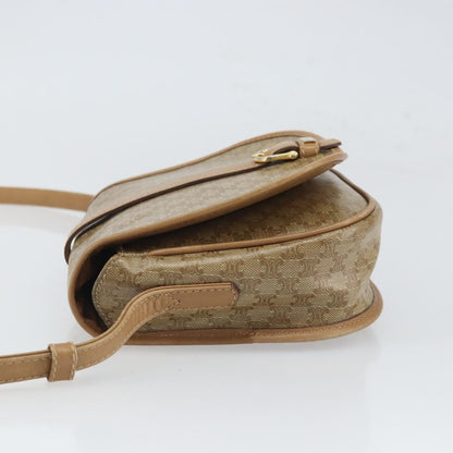 Celine Vintage Macadam Shoulder Bag Canvas, BEIGE, CANVAS, Shoulder bag