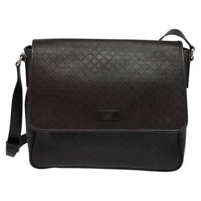 Gucci Gucci messenger flap bag leather, Brown, Leather, Shoulder Bag