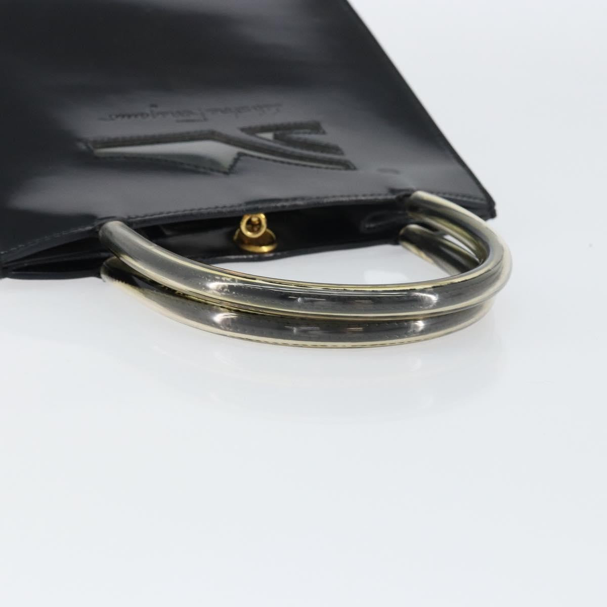 Salvatore Ferragamo Vintage Handbag Patent leather, BLACK, PATENT_LEATHER, Handbag