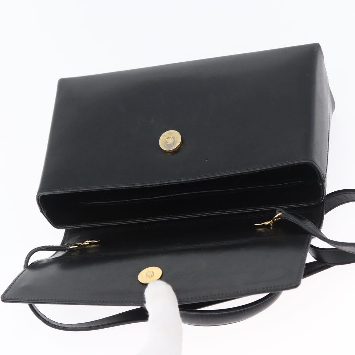 Salvatore Ferragamo Vintage Handbag Leather, BLACK, LEATHER, Handbag