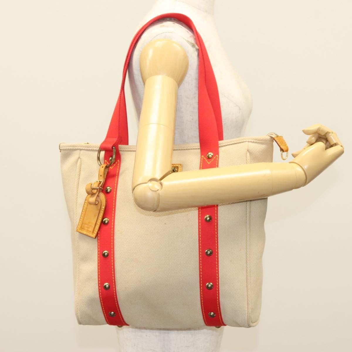 Louis Vuitton Antigua Tote Canvas, BEIGE, CANVAS, Tote bag