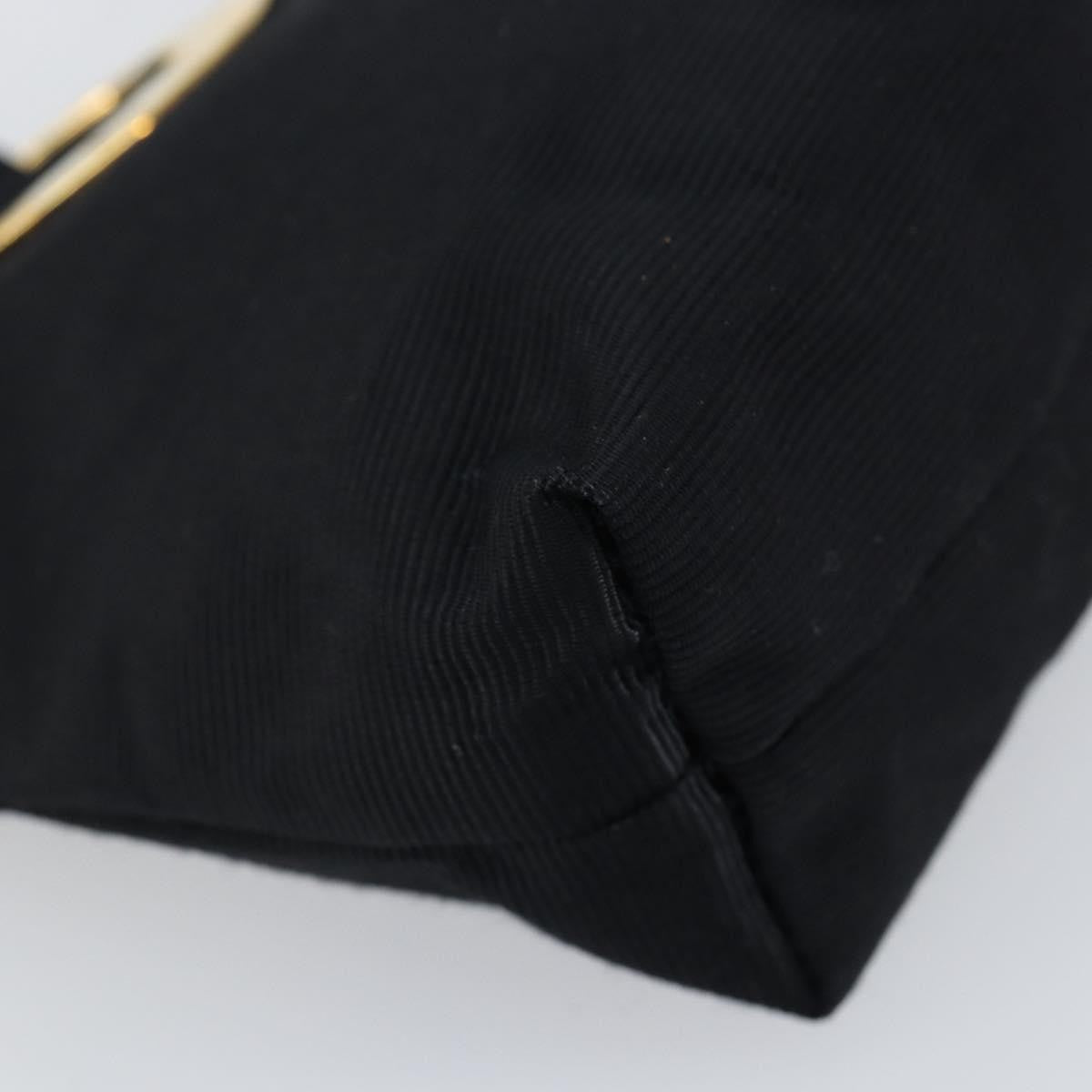 Celine Circle Logo Pouch Nylon, BLACK, NYLON, Clutche & pouche