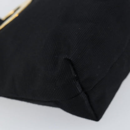 Celine Circle Logo Pouch Nylon, BLACK, NYLON, Clutche & pouche