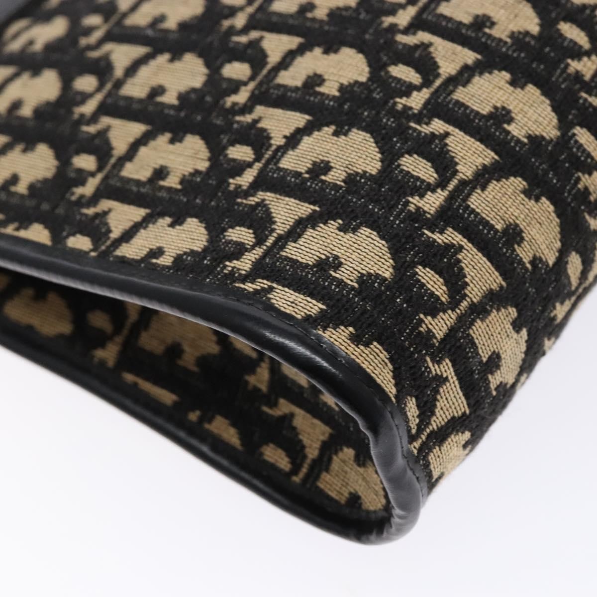 Christian Dior Vintage Trotter Shoulder Bag Canvas, NAVY, CANVAS, Shoulder bag