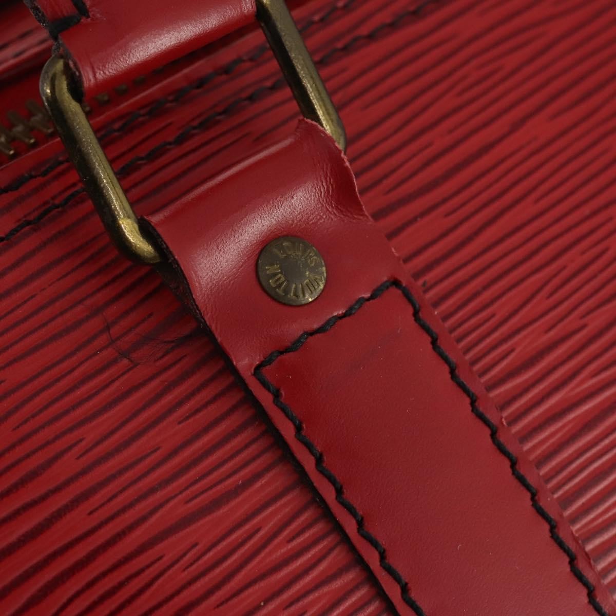 Louis Vuitton Keepall Bag Epi Leather, RED, LEATHER, Travel bag