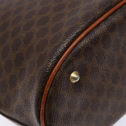 Celine Vintage Macadam Shopper Tote Coated Canvas, BROWN, CANVAS, Tote bag