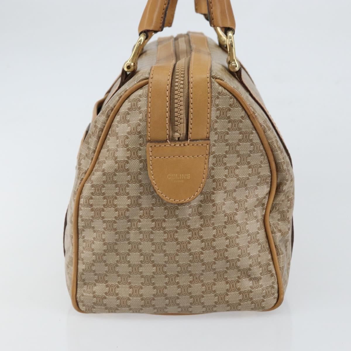 Celine Macadam Handbag Macadam with leather, BEIGE, PVC, Handbag