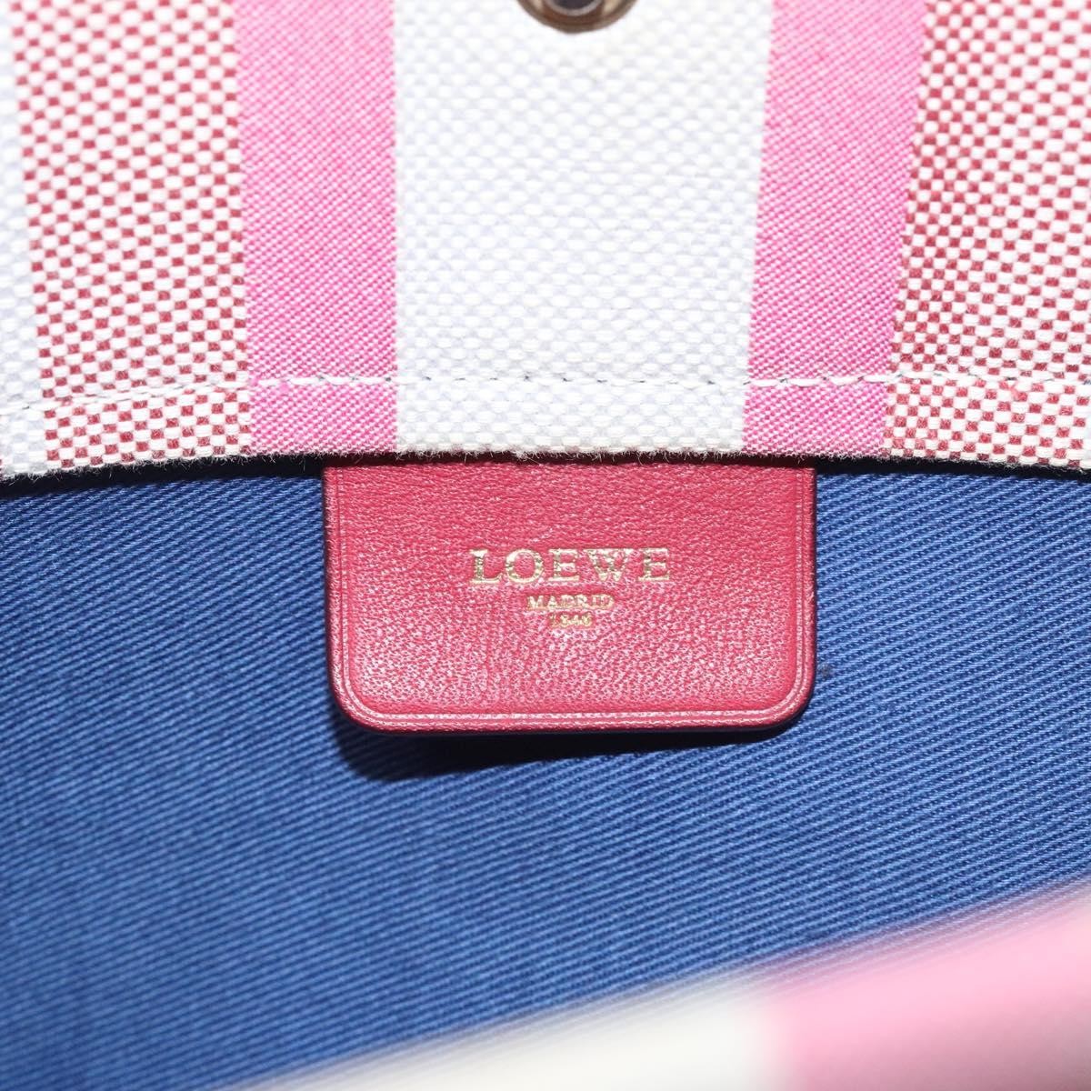 Loewe Anagram handbag Canvas, PINK, CANVAS, Handbag