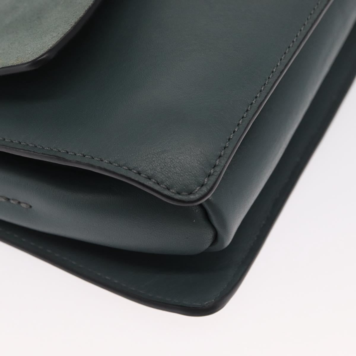 Chloe Faye Shoulder Bag Leather and Suede, GREEN, LEATHER, Shoulder bag