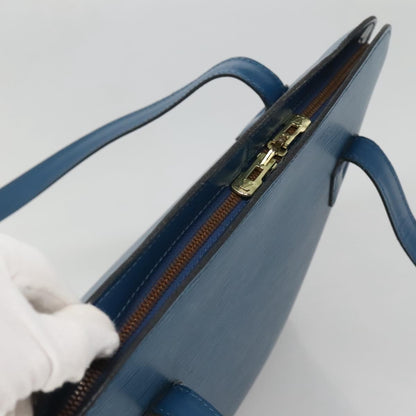 Louis Vuitton Lussac Handbag Epi Leather, BLUE, LEATHER, Shoulder bag