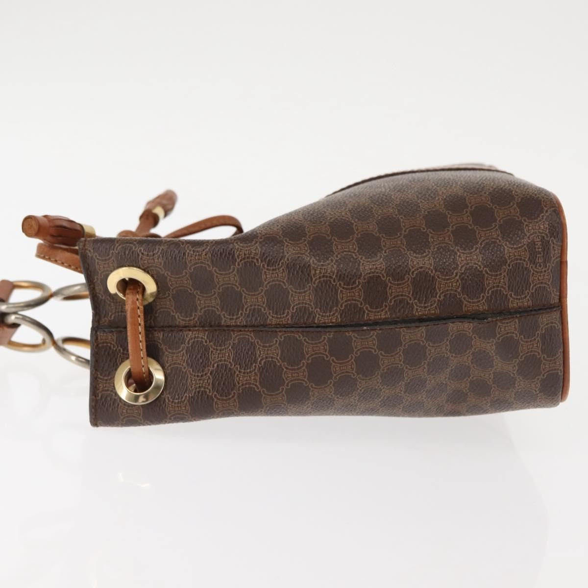 Celine Vintage Macadam Shoulder Bag Canvas, BROWN, PVC, Shoulder bag