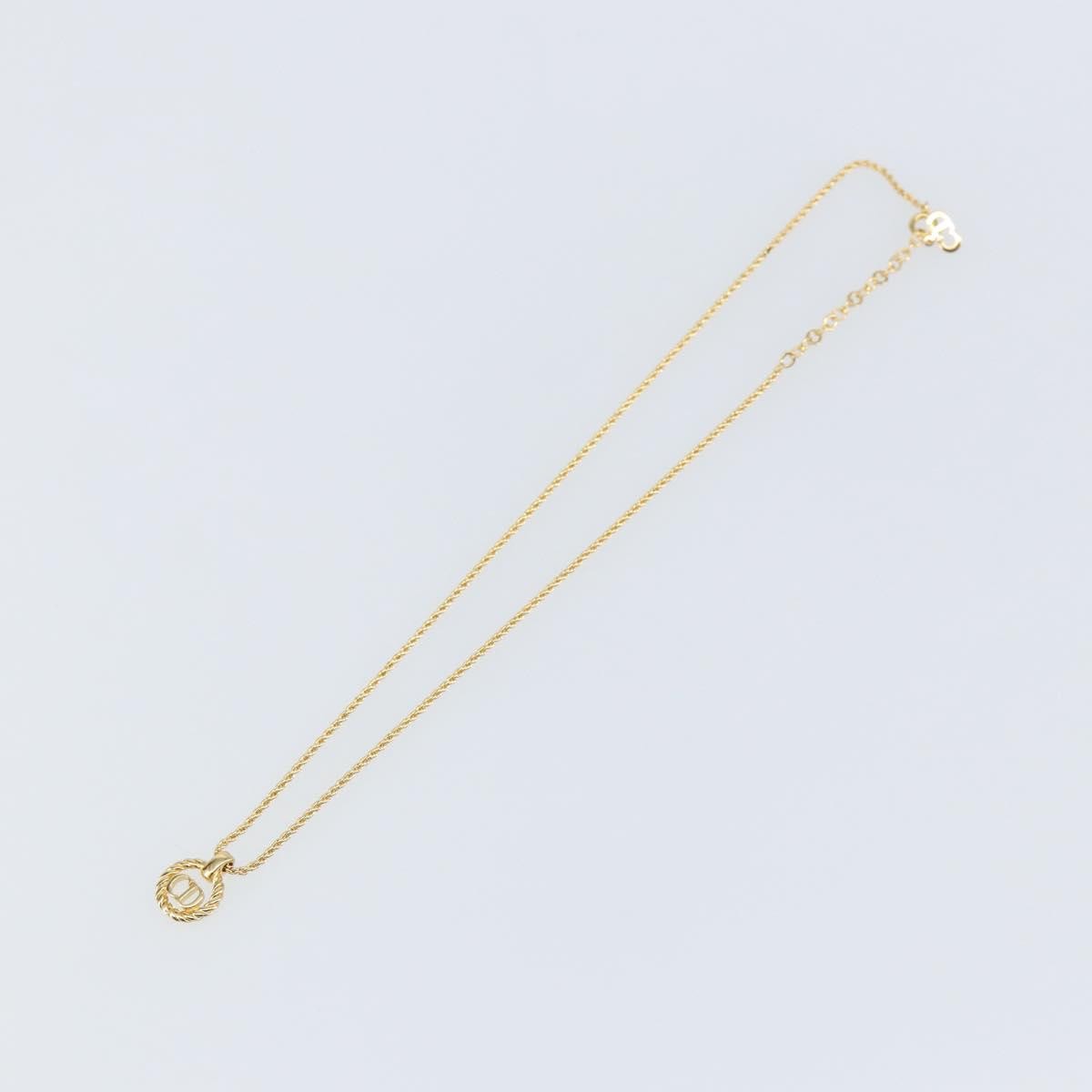 Christian Dior CD Pendant Necklace Metal, GOLD, METAL, Necklace