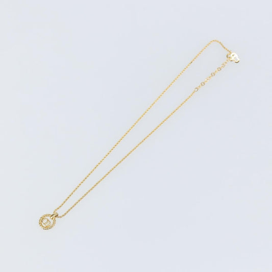 Christian Dior CD Pendant Necklace Metal, GOLD, METAL, Necklace