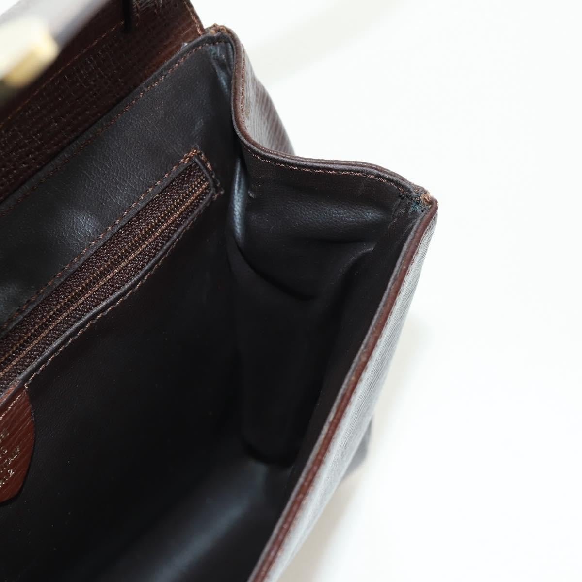 Celine Circle Logo Shoulder Bag Leather, BROWN, LEATHER, Shoulder bag