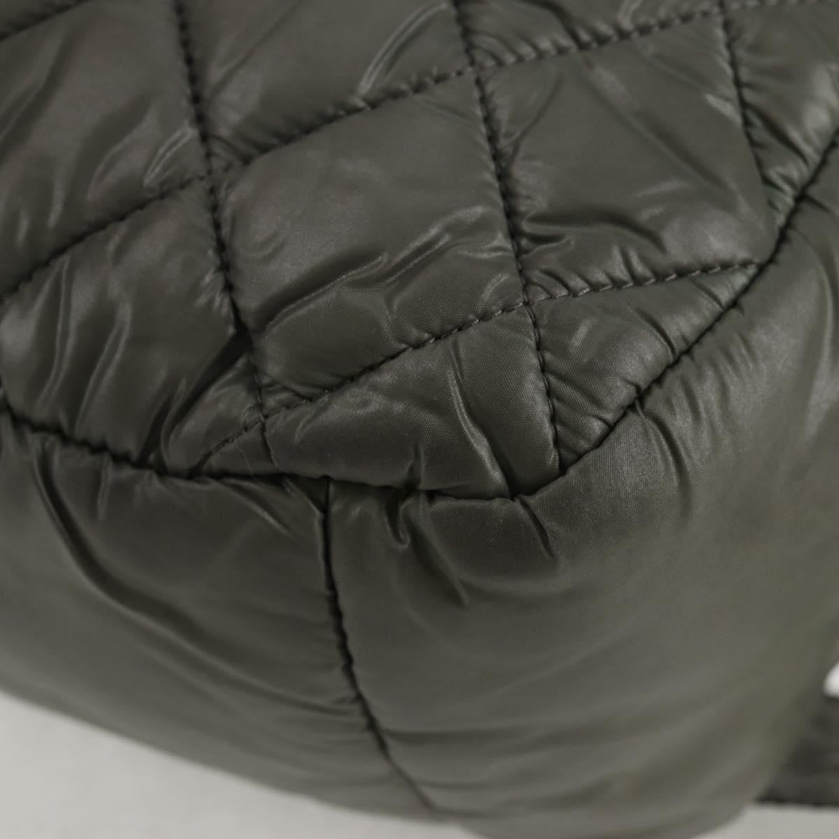 Chanel Coco Cocoon Messenger Bag Quilted Nylon, KHAKI, NYLON, Crossbody bag