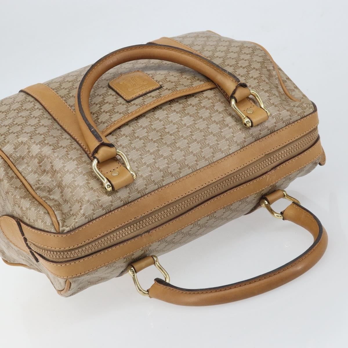 Celine Macadam Handbag Macadam with leather, BEIGE, PVC, Handbag