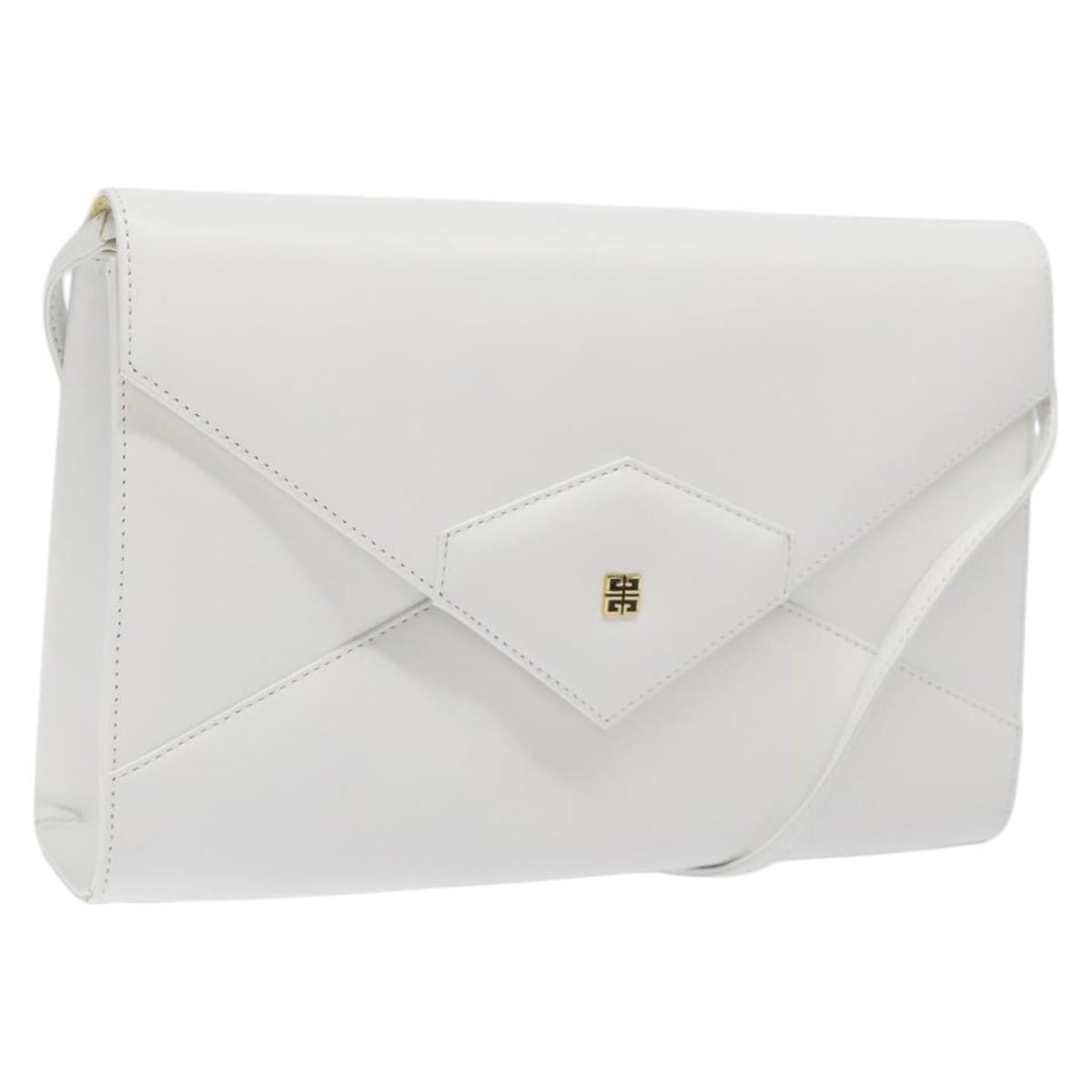 Givenchy Vintage 4G shoulder bag Leather, WHITE, LEATHER, Shoulder bag