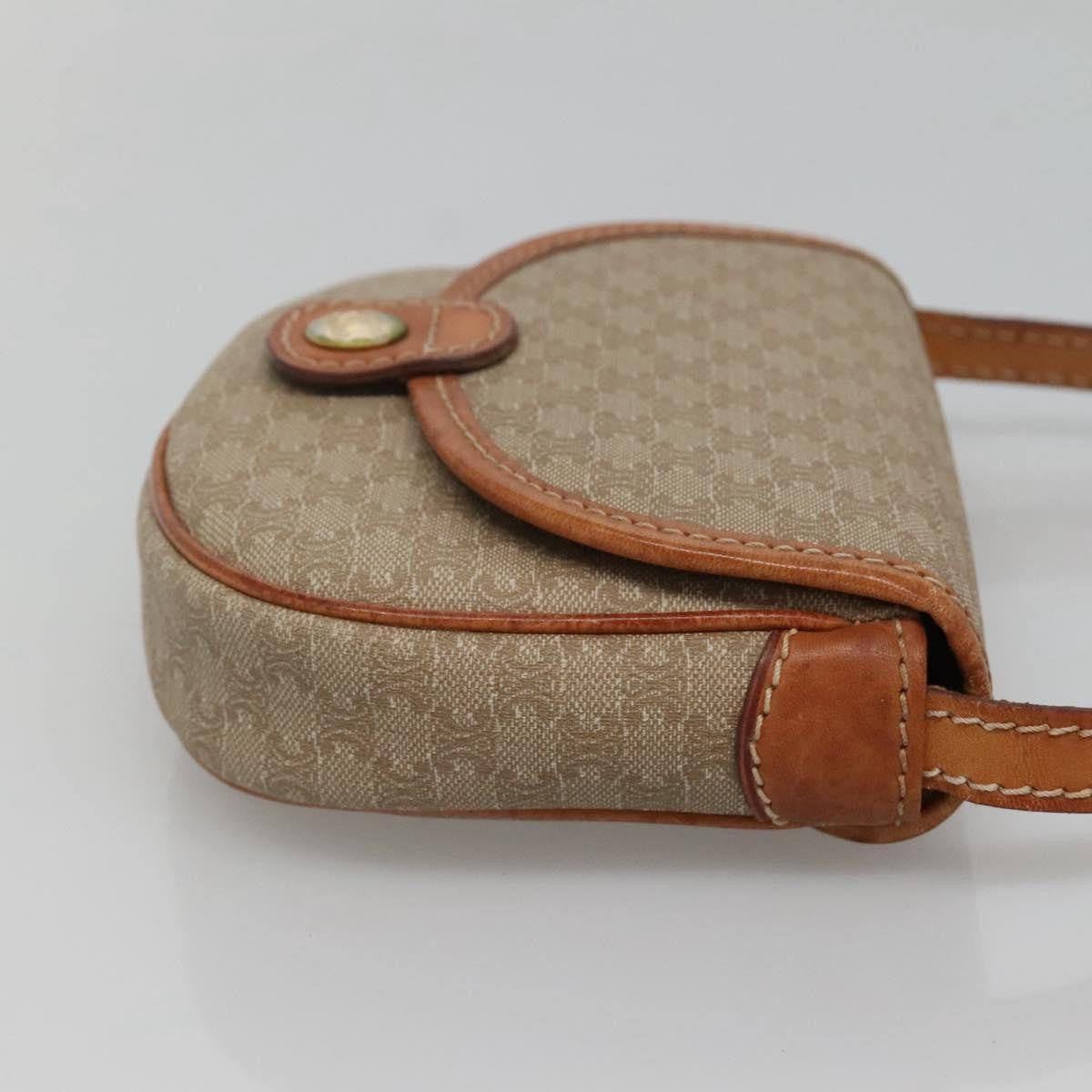 Celine Macadam Shoulder Bag PVC Leather, BEIGE, PVC, Shoulder bag