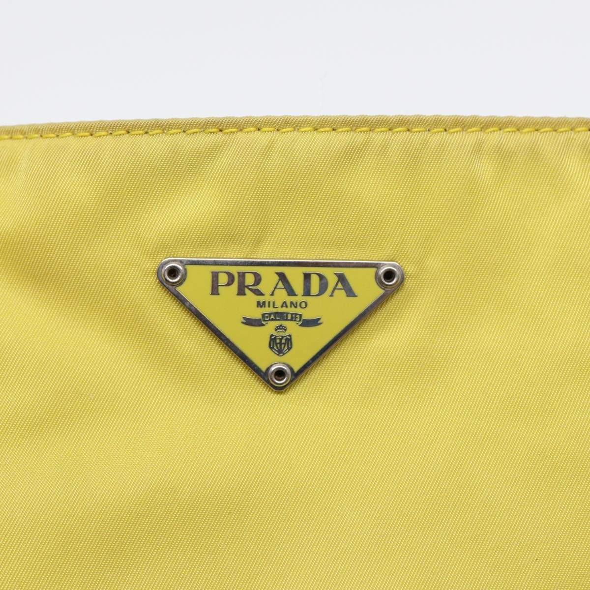 Prada Vintage Shoulder Bag Tessuto, Yellow, Nylon, Shoulder Bag