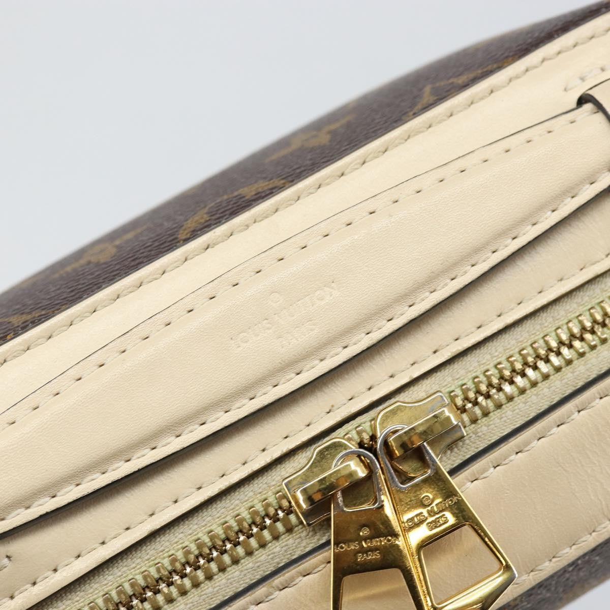 Louis Vuitton Saintonge Handbag Monogram Canvas with Leather, BROWN, CANVAS, Handbag