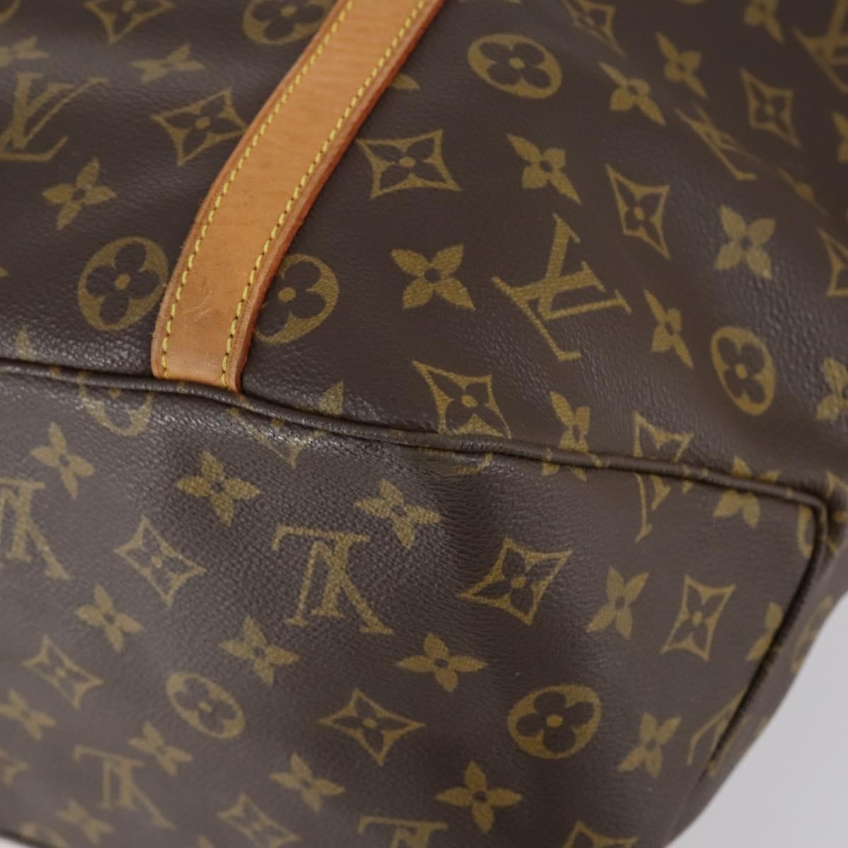 Louis Vuitton Shopping Sac Handbag Monogram Canvas, BROWN, CANVAS, Handbag